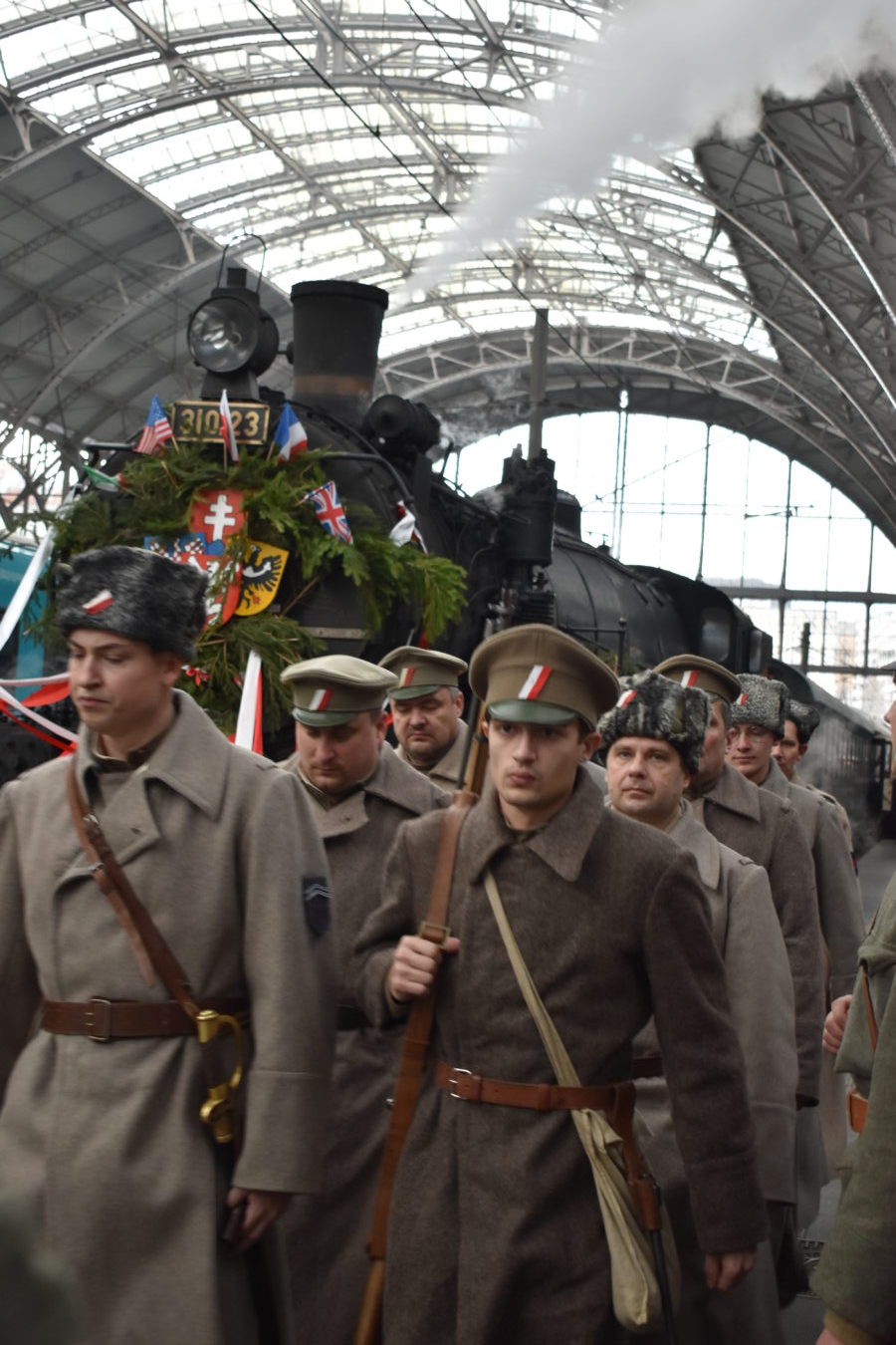Rekonstrukce slavného návratu T. G. Masaryka z exilu vlakem