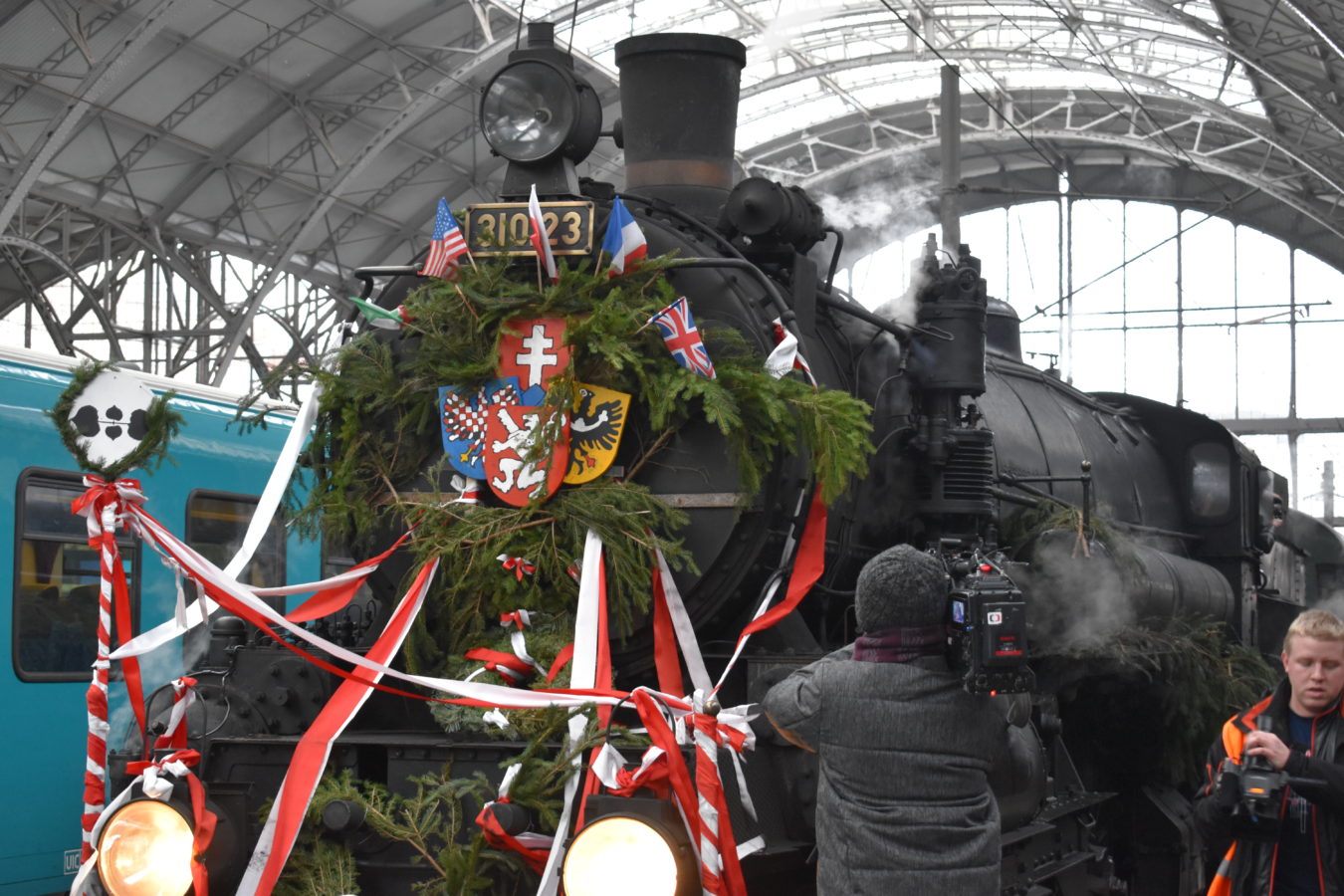 Rekonstrukce slavného návratu T. G. Masaryka z exilu vlakem