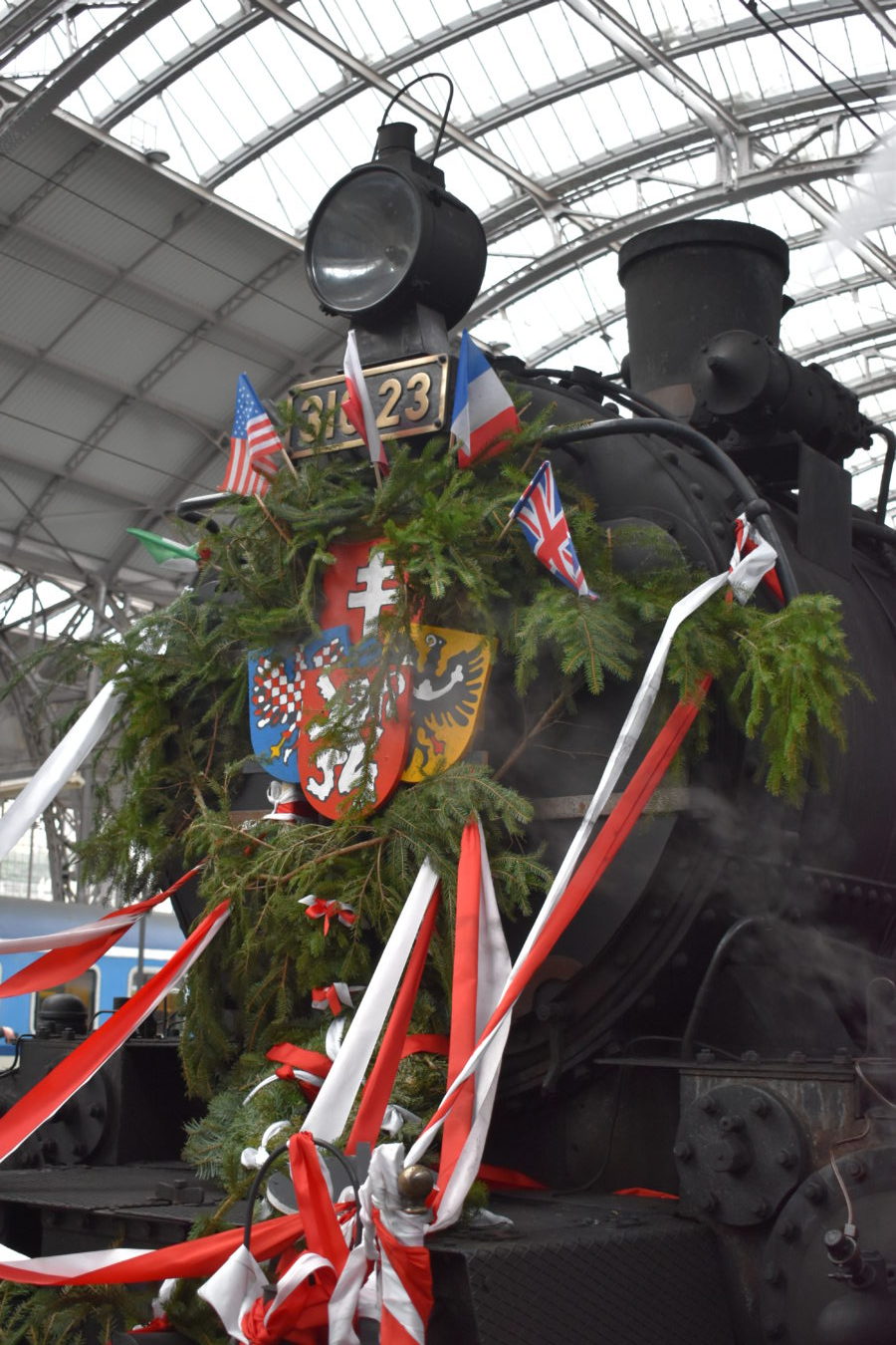 Rekonstrukce slavného návratu T. G. Masaryka z exilu vlakem