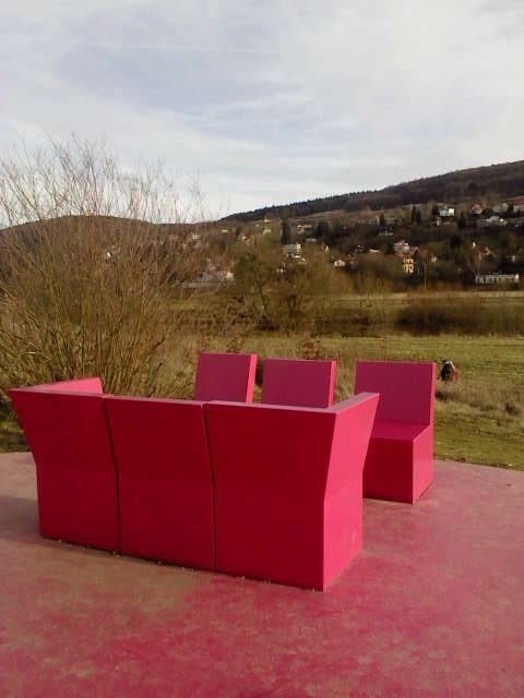 Posezení na cyklostezce